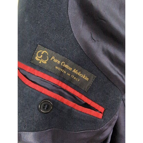 Tommy Hilfiger Moleskin Jacket Blazer Sport Coat Mens 40 Long Blue 3 Button - Picture 7 of 12